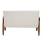 Baxton Studio Stratton Mid-Century Modern Cream Boucle Fabric and Walnut Brown Finished Wood Loveseat 228-12961-ZORO - alternate 4